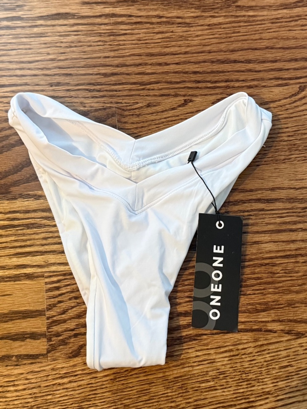 NWT OneOne Bikini Bottoms Small White Legit Perfect Fit